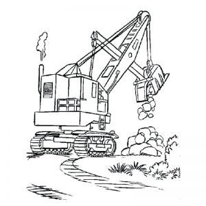 Coloriage Pelleteuse Chantier Coloriage Chantier Et Construction Coloriage Camion Grue