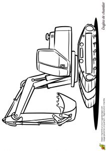Coloriage Pelleteuse Chantier Coloriage Engins De Chantier Pelleteuse Chenilles