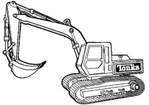 Coloriage Pelleteuse Chantier Tractopelle A Colorier Et A Imprimer