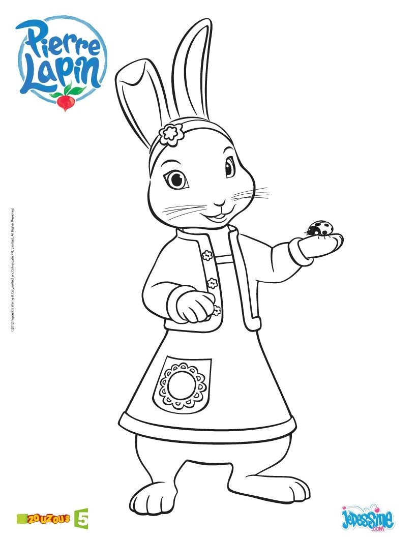 Coloriage Pierre Lapin Gratuit Coloriage Lily Drawing & Coloring Pages Pinterest