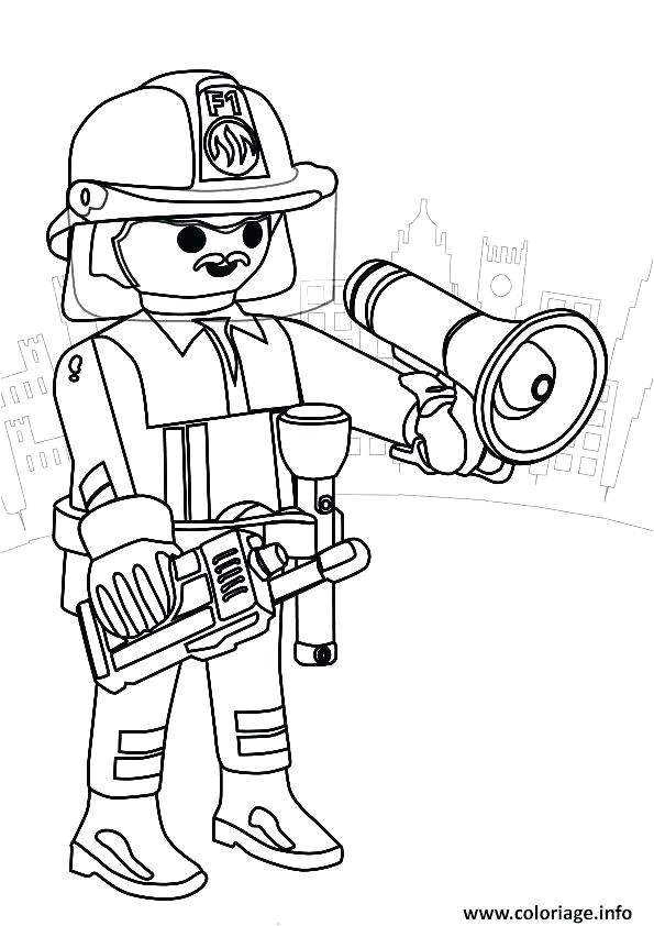 Coloriage Playmobil Pompier à Imprimer Coloriage Dessins Jobs 32 Pompier Pinterest Coloriage Coloriages De