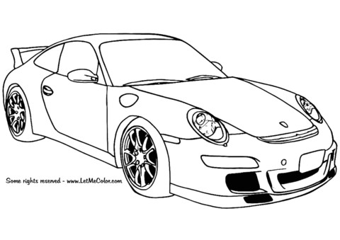 Coloriage Porsche 911 Turbo A Imprimer Coloriage Porsche 911 Gt3