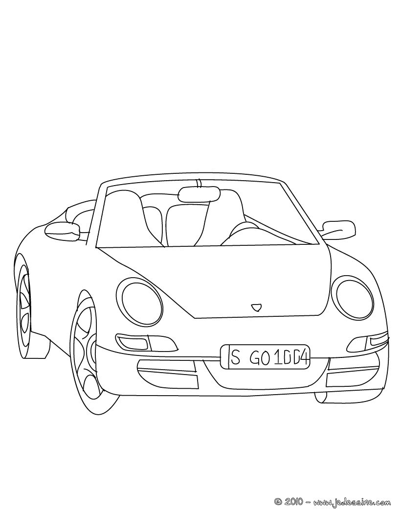Coloriage Porsche 911 Turbo A Imprimer Coloriages Porsche Carrera   Colorier Fr Hellokids