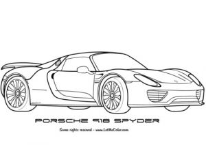 Coloriage Porsche 918 Coloriage Porsche 918 Spyder