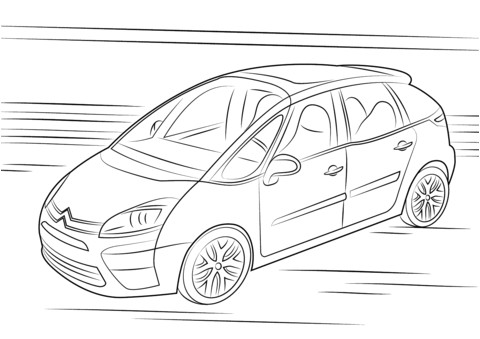 Coloriage Porsche à Imprimer Coloriage Citro N C4 Picasso