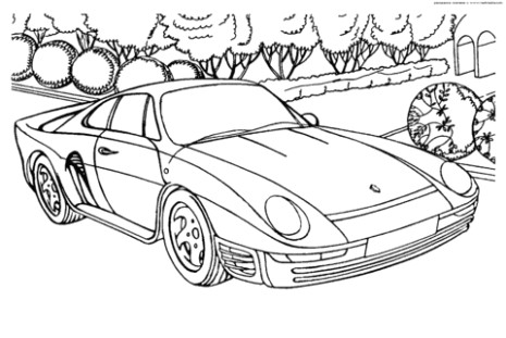 Coloriage Porsche Carrera Gt Coloring Pages Porsche Just Coloring