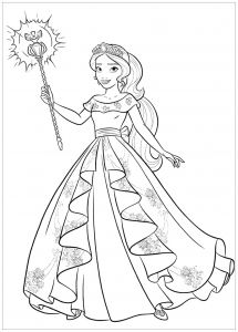 Coloriage Princesse Elena D Avalor Coloring for Kids Elena Avalor S to Print Princess Color Halloween