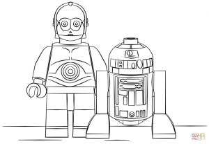 Coloriage R2d2 C3po Lego R2d2 and C3po Coloring Page