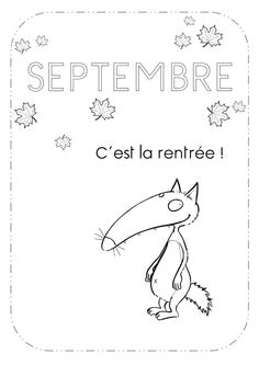 Coloriage Septembre Gs Mois De L Année Page Du Cahier De Vie La Classe De Jenny
