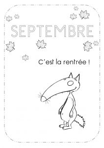 Coloriage Septembre Loup Lettrine Roman De Renart