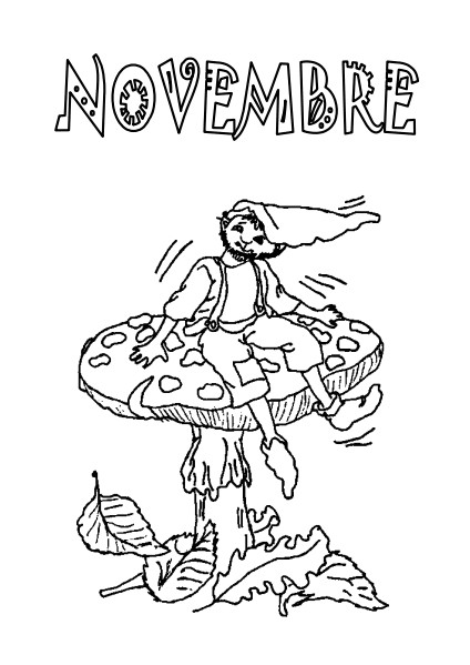 Coloriage Septembre Maternelle Moustache Coloriages Des Mois Pour Le Cahier De Vie Novembre