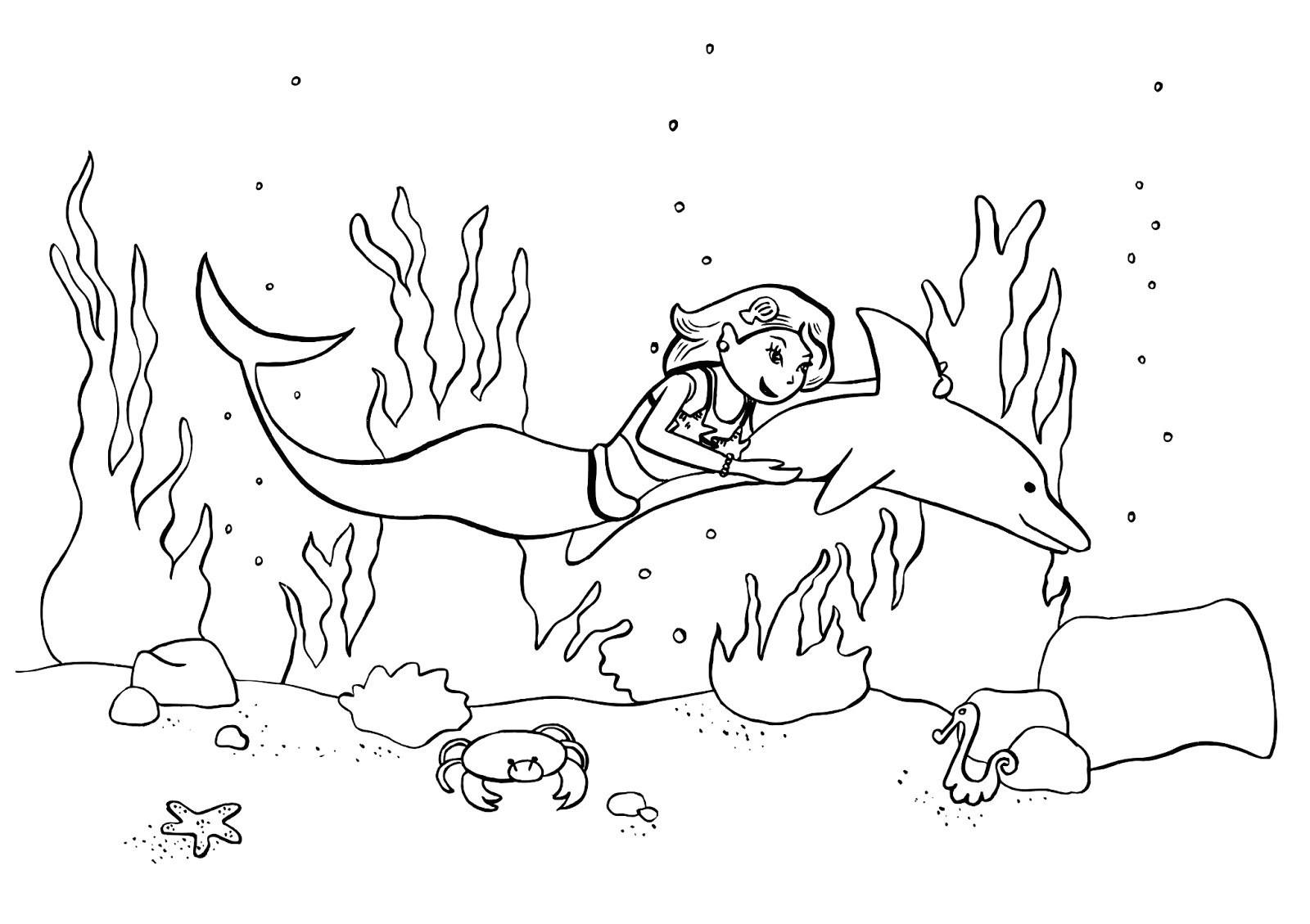 Coloriage Sirène A Imprimer Gratuit Coloriage   Imprimer Gratuit Coloriage Dauphin   Imprimer