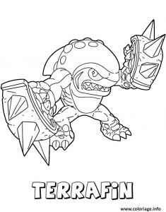 Coloriage Skylanders En Ligne Coloriage Skylanders Giants Earth Saison 2 Terrafin Dessin