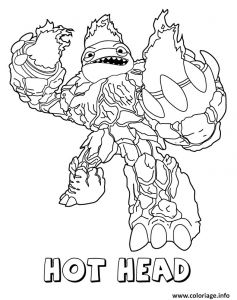 Coloriage Skylanders En Ligne Coloriage Skylanders Giants Fire Hot Head Dessin
