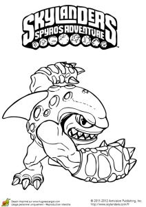 Coloriage Skylanders En Ligne Coloriage Skylanders Spyro S Adventure Terrafin