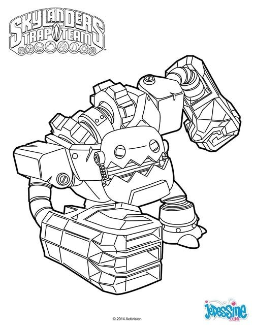 Coloriage Skylanders Superchargers à Imprimer Coloriages Skylanders Trap Team Jawbreaker