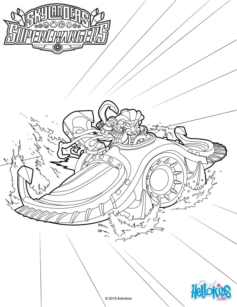 Coloriage Skylanders Superchargers Sea Shadow Coloring Pages Hellokids