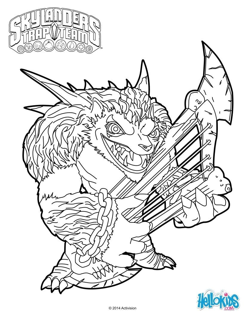 Coloriage Skylanders Superchargers Skylanders Trap Team Coloring Pages Wolfgang
