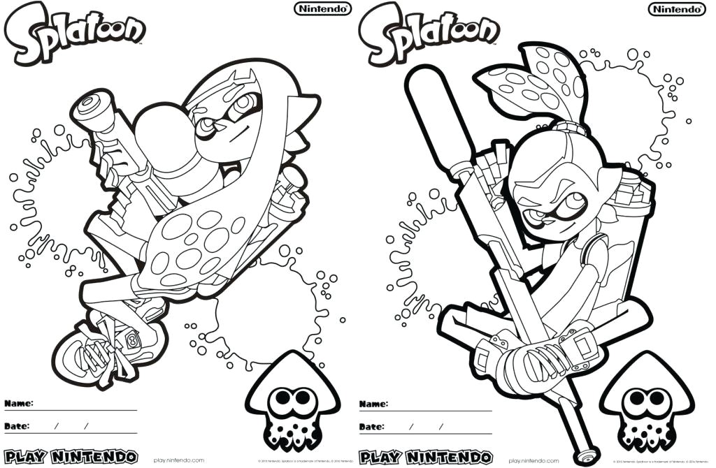 Coloriage Splatoon 2 Coloriage Splatoon En Ligne Gratuit Coloriage De Splatoon Cool