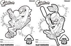 Coloriage Splatoon 2 Splatoon Inkling Coloring Pages Things I Love