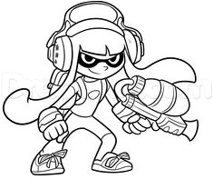 Coloriage Splatoon Armes Splatoon Coloring Sheet Printable Coloring Pages