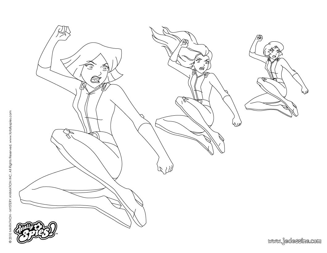 Coloriage totally Spies A Faire Sur L ordinateur Coloriages totally Spies Fr Hellokids