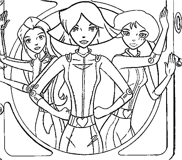 Coloriage totally Spies A Faire Sur L ordinateur Coloriages totally Spies