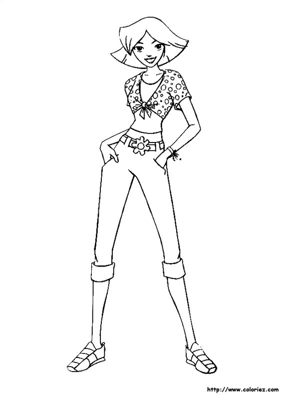 Coloriage totally Spies A Faire Sur L ordinateur Dessin  Colorier totally Spies A Faire Sur L ordinateur