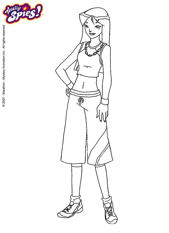 Coloriage totally Spies Alex Kids N Fun