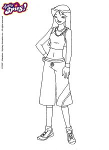 Coloriage totally Spies Clover Kids N Fun