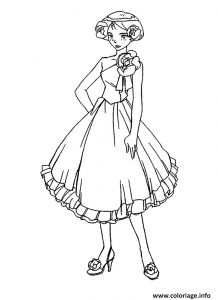 Coloriage totally Spies En Ligne Coloriage Alex En Robe totally Spies Dessin