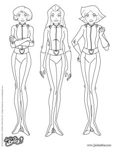Coloriage totally Spies En Ligne Coloriages Alex Sam Et Clover Les totally Spies Fr Hellokids