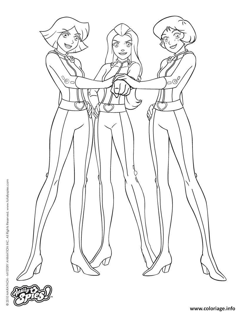 Coloriage totally Spies Gratuit Imprimer Coloriage totally Spies A Colorier Espionne Jecolorie