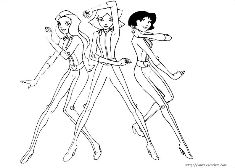 Coloriage totally Spies Gratuit Imprimer totally Spies 44 Dessins Animés – Coloriages   Imprimer