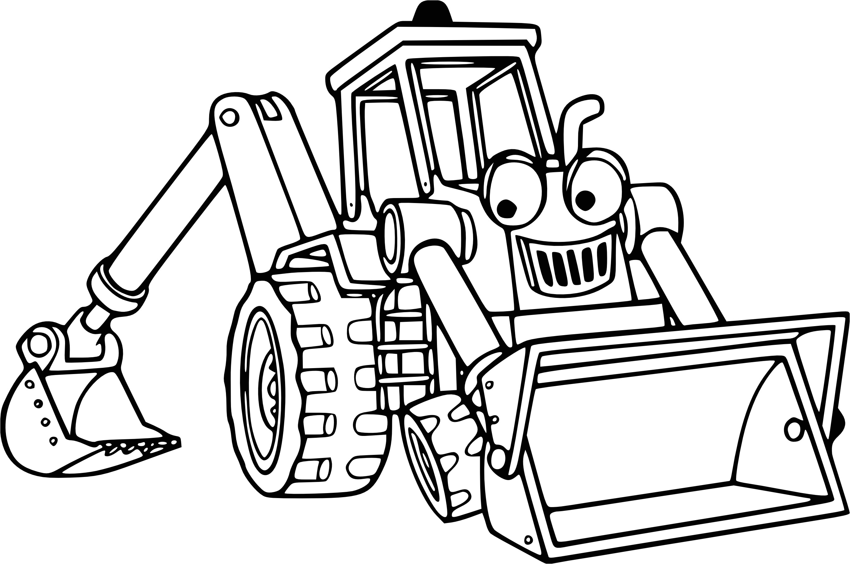 Coloriage Tractopelle Camion Coloriage Tractopelle   Imprimer