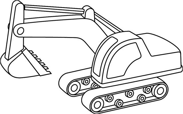Coloriage Tractopelle Camion Tractopelle A Colorier Et A Imprimer