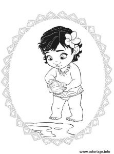 Coloriage Vaiana Bebe A Imprimer Coloriage Vaiana Waialiki Bebe Jecolorie