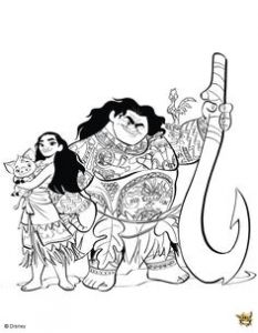 Coloriage Vaiana Te Fiti A Imprimer Tui and Sina From Moana Coloring Page