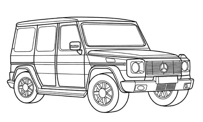 Coloriage Voiture 4×4 4×4 7 Transport – Coloriages   Imprimer
