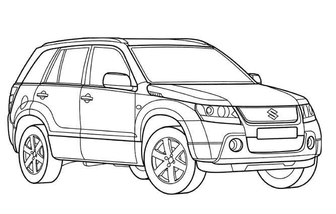 Coloriage Voiture 4×4 4×4 Transport – Coloriages   Imprimer