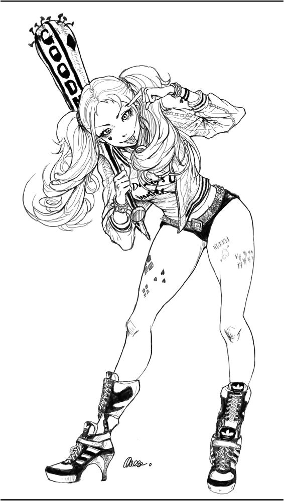Dessin A Colorier De Harley Quinn 93 Best Harley Quinn Images On Pinterest