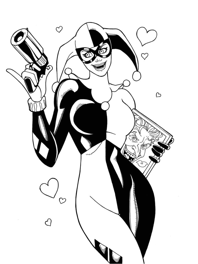 Dessin A Colorier De Harley Quinn Batman Image Carousel 17