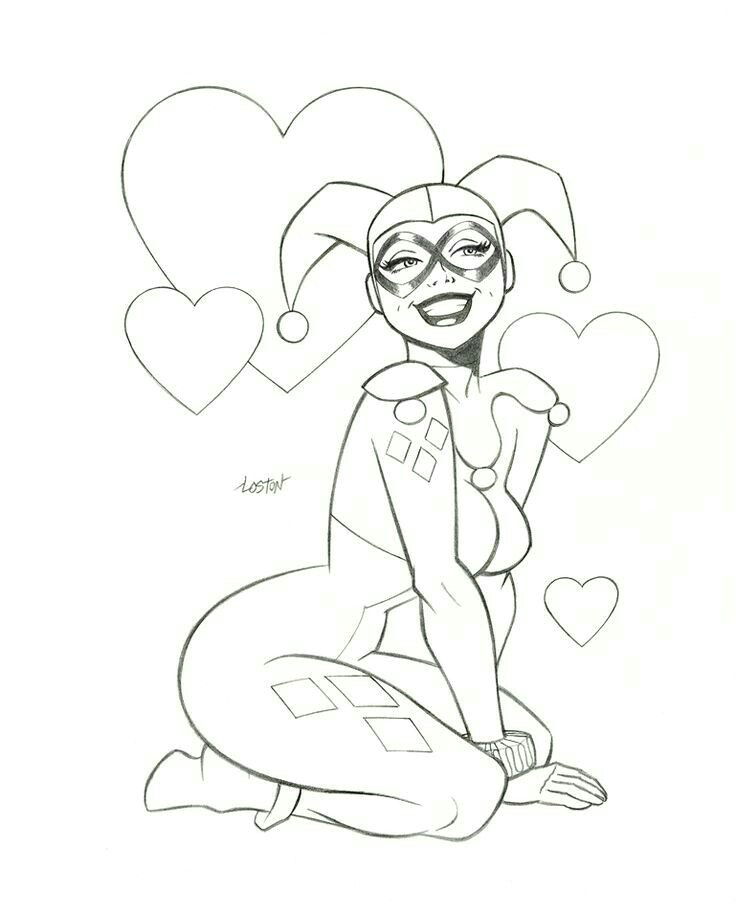Dessin A Colorier De Harley Quinn épinglé Par Crystin Slavinsky Sur Harley Everything
