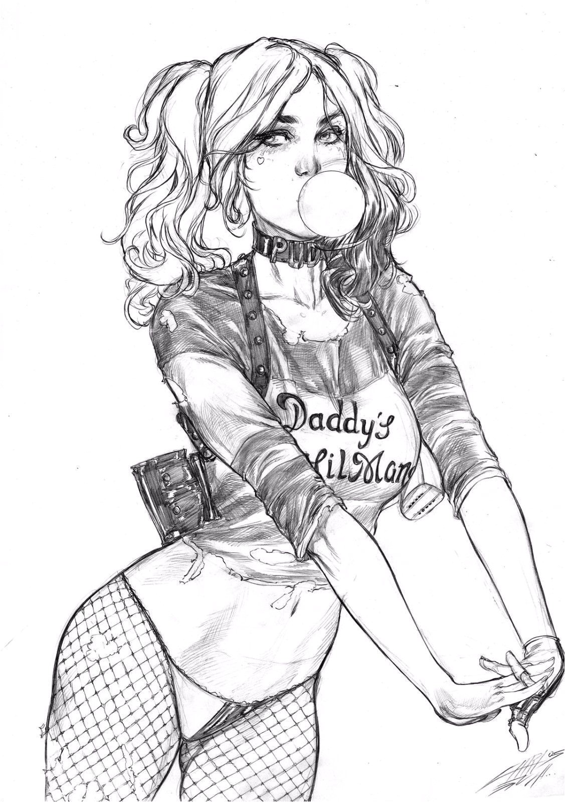 Dessin A Colorier De Harley Quinn Harley Quinn by Carlos Silva Dc Ics Pinterest