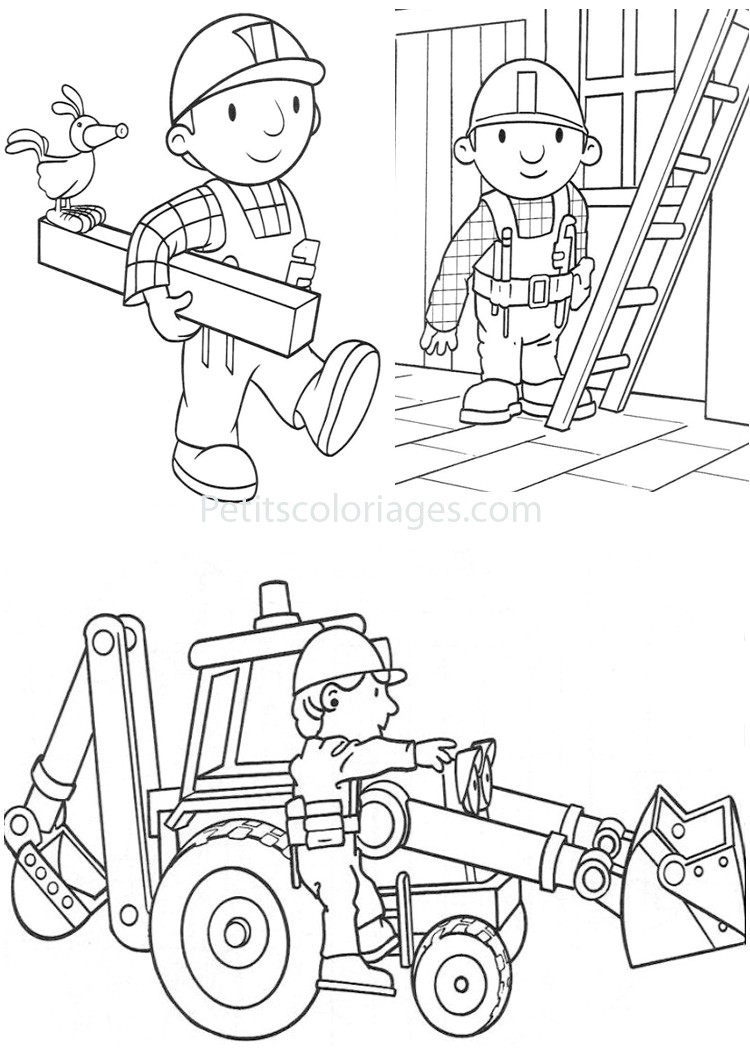 Dessin Coloriage Pelleteuse 4 Coloriages Bob Le Bricoleur Pelleteuse Scoup Oiseau Sur