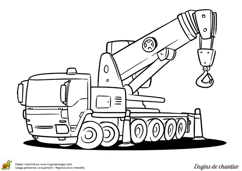 Dessin Coloriage Tractopelle Coloriage Chantier Et Construction