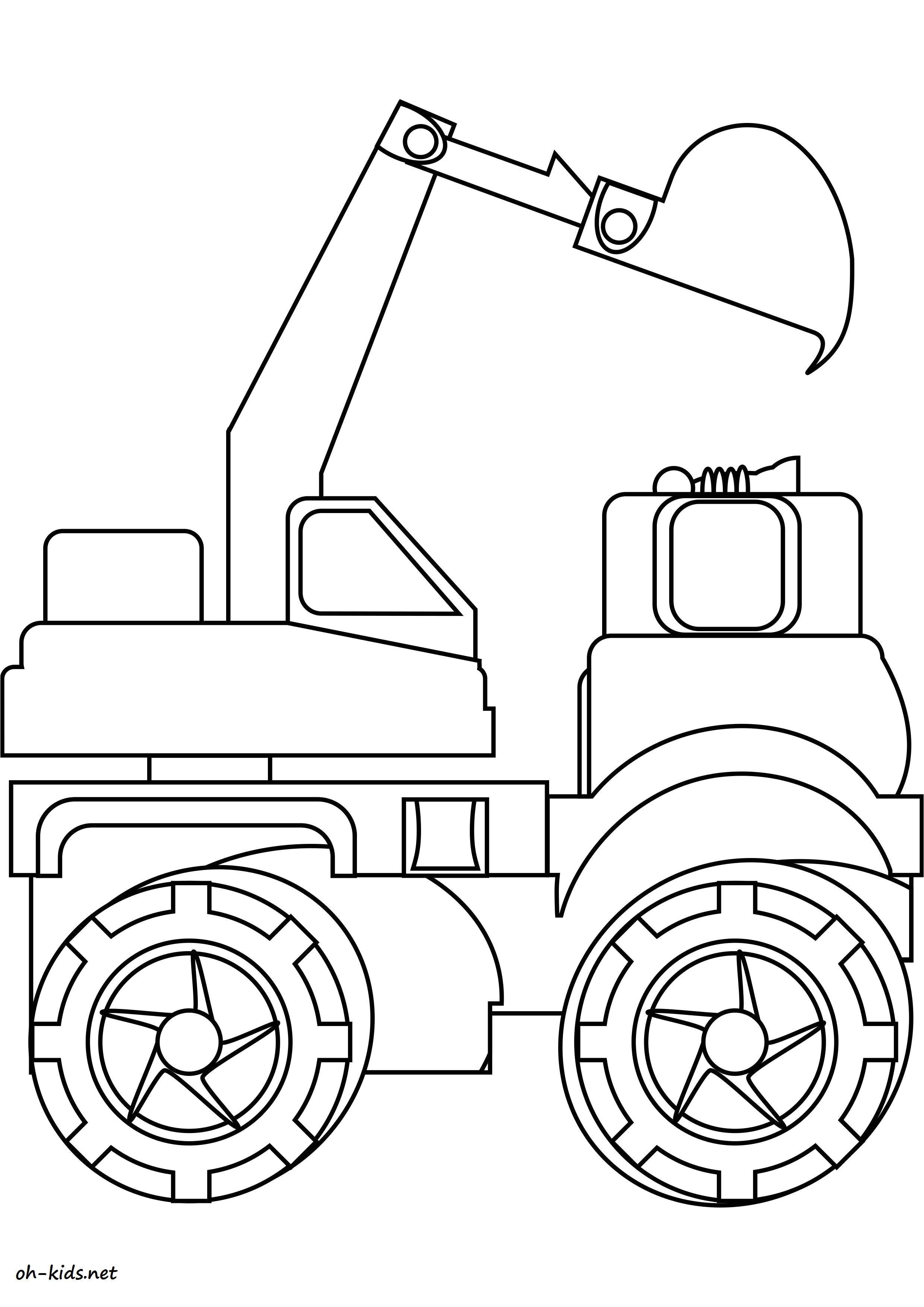 Dessin Coloriage Tractopelle Coloriage Transport Page Oh Kids Fr Coloriage Tractopelle Dessin