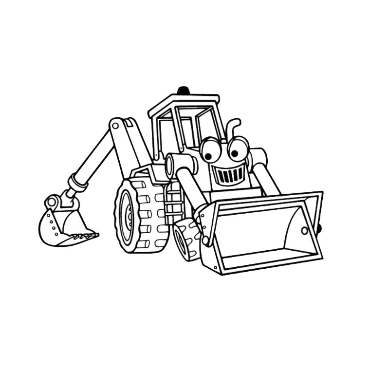 Dessin Coloriage Tractopelle Dessins Gratuits   Colorier Coloriage Remorque   Imprimer
