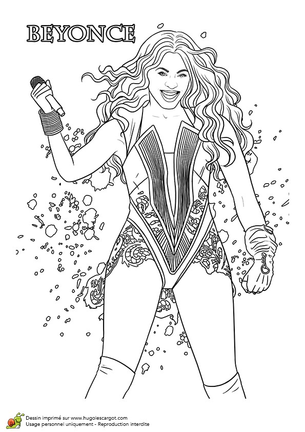 Hugo L Escargot Coloriage totally Spies Coloriage Chanteuse  La Mode Beyoncé Knowles Hugolescargot