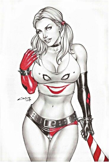 Jeux Coloriage Harley Quinn 3 Harley Quinn Artist Carlos Braga Dc Ics Pinterest